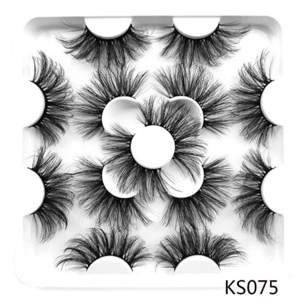 7 par 25mm ögonfransar falska ögonfransar fransförlängning Ks075 7 par