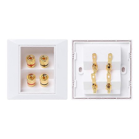 Vägguttag Audio Video Panel Högtalare Kopplingsdosa Strömuttag