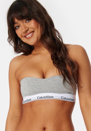 Calvin Klein Lightly Lined Bandeau Grey Klær