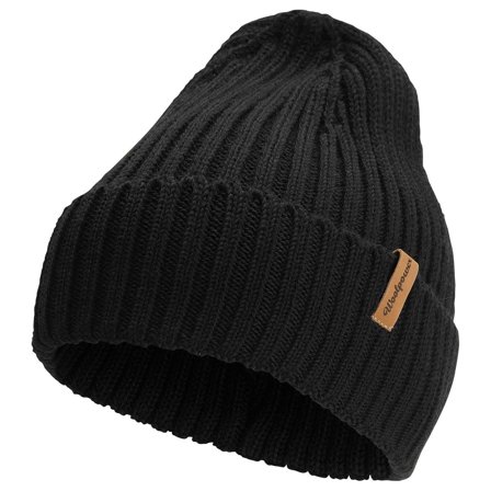 Woolpower Beanie Rib Kasket Sort, én størrelse, Tøj