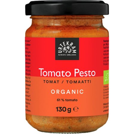 3 for 2 - Urtekram Pesto rød Ø 130 g, Helse & Madvarer, Dressing & Saucer, Pesto