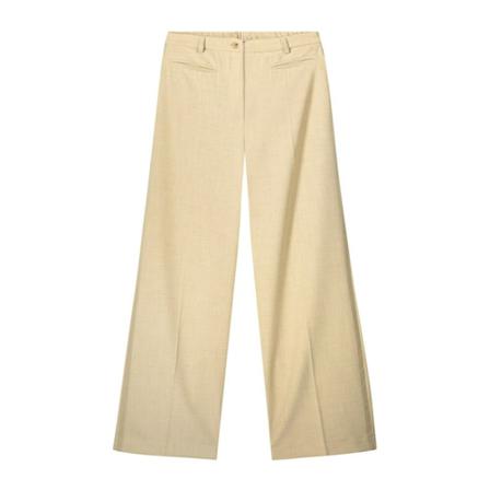 Summum Woman Summum Wide Leg Byxor Beige beige, Dam Kostymbyxor, Dam, Storlek: M