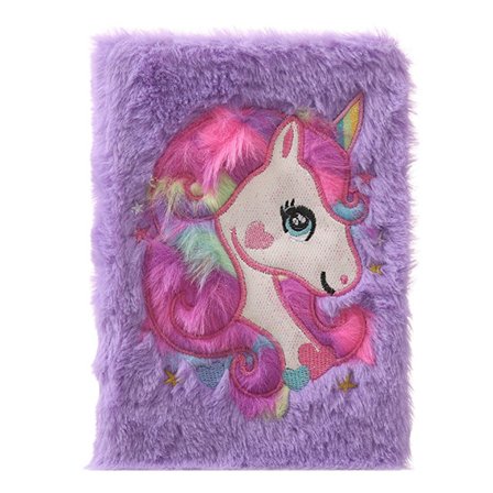 Fluffig Plysch Söt Anteckningsbok Dagbok Resedagbok för Studenter