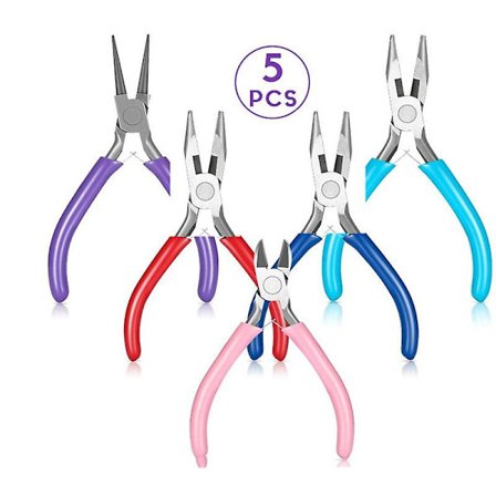 Smykketang Sæt, Smykkefremstillingsværktøjssæt, Spidstang, Langnæbbet Tang, Kædetang, Wireklipper, Smykketang