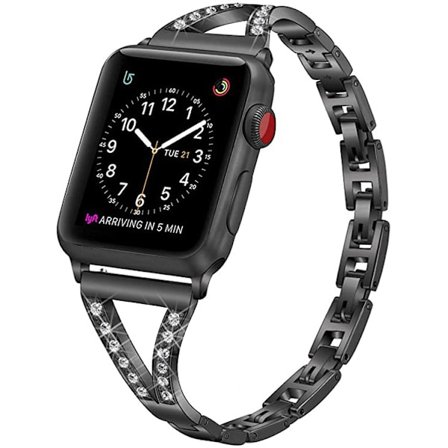 Noir Armband kompatibel med Apple Watch, ersättningsarmband