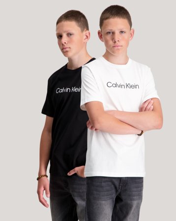 Calvin Klein INSTITUTIONAL 2-PACK T-SHIRT Noir T-shirts Garçon - Kids Brand Store