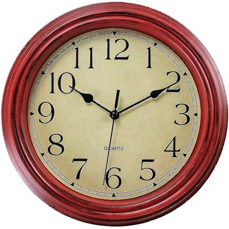 Tyst Rund Retro Kvartsväggklocka (12 tum) (FMY)
