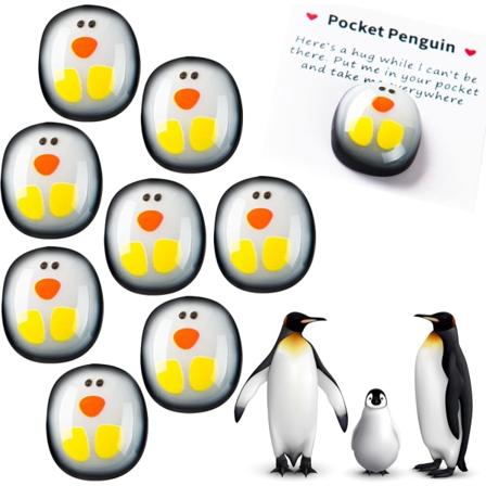 8 st A Little Pocket Penguin Hug, Mini söt pingvin Pocket Hug Penguin Djur Dekoration Stress Relief Leksak Special Encourage