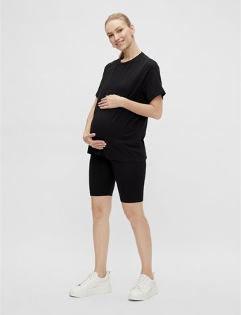Mamalicious Mlsally Solid T-Shirt & Shorts Set Noos - Black - S