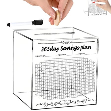 10k Smash Box för pengar, Smash Box för att spara pengar, Akryl Klar 10k Sparutmaning Smash Box