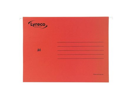LYRECO PREMIUM Hängmapp A4 röd 25/fp - Lyreco - Kontorsmaterial - Mappar och plastfickor - Hängmappar