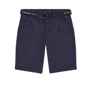 Kids - Tommy Hilfiger Branded Belted Chino Shorts Twilight Navy 10 Years - Shorts - 10 years - Navy