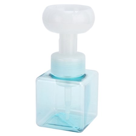 250 ml firkantet skummende flaske PETG-plast blomsterskumdispenser for kosmetisk emballasje transparent blå