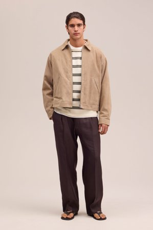 NN.07 Kay Hose Herren Braun Leinenmix