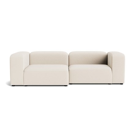 Milo Chaiselongue-Sofa, links | 260 cm in Loop Creme, modernes Design, bequeme Polsterung aus Stoff, ideal für das Wohnzimmer, hochwertig.