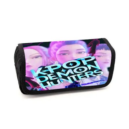 KPop Demon Hunters Penalhus Anime Perifert Oxford Klud Penalhus Skoleartikler Bærbare Holdbare Opbevaringstasker 4