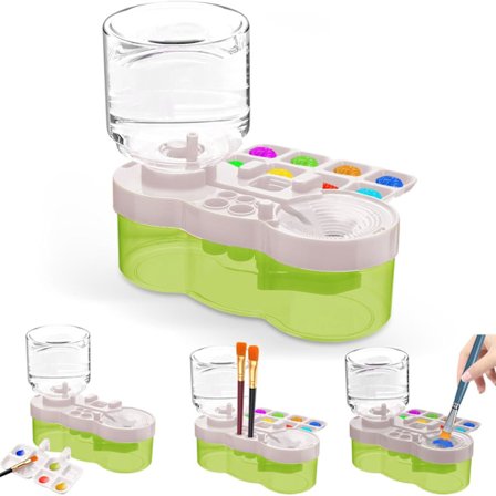 Malerkostrenseverktøy, vannsirkulasjon for akryl, akvarell og vann (grønn)