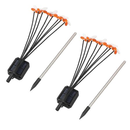 Solcelle Drevne Bi Have Lamper - Sæt med 2 | IP65 Vandtæt | 8 LED Dekorationslamper til Terrasse, Gårdhave og Have hwy