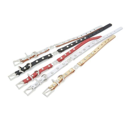 Puppy Angel - Rose Pendant Halsband Silver- Hundhalsband