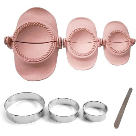 Dumplingtillverkare, Empanada Pressformset med Ringkutter och Fyllningssked, Gyoza Maker Maskin i 3 Olika Storlekar, Köksredskap för Empanada, Pi