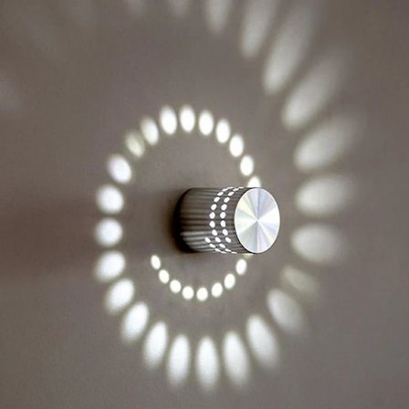 Reducerat pris! 3W LED Vägglampa Spot Vägglampa Tak Spiral Lampa Hem KTV Bar Dekoration