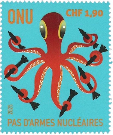 FN Geneve - Nej til atomkraft - Postfrisk frimærke