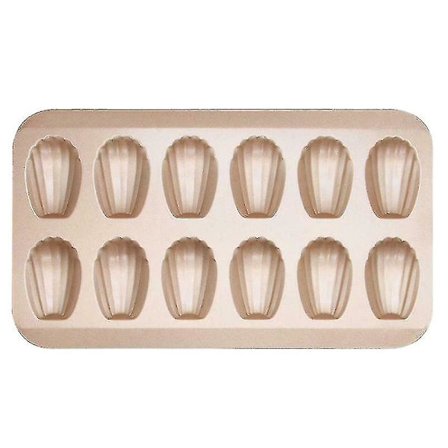 12-kops Madeleine-pande i skalform, kulstofstålform, bageform, bageværktøj