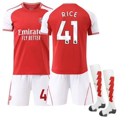 2025-2026 Arsenalin Koti Lasten Jalkapallopaita Setti Sukkien Kanssa Nro 41 Rice No.41 Adult XXL