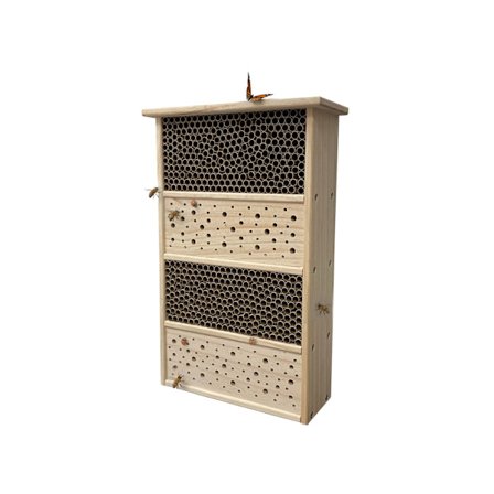 Bihotel til vilde bier – Stort insekthus i træ