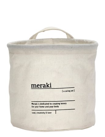 meraki Storage Basket, Mkcaring, 15X15 Cm - White - ONE SIZE