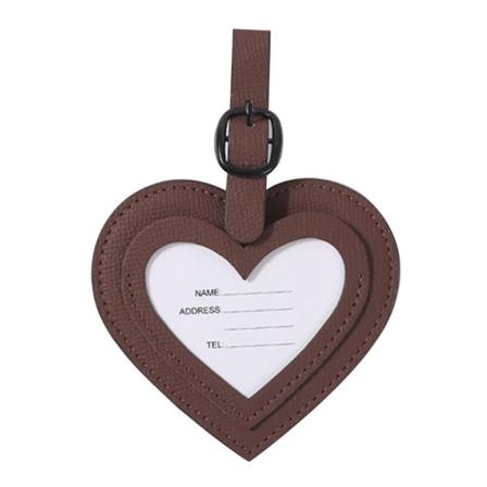 2st Hjärta Bagageetikett Anti-Lost Bagage Tags BRUNT - on stock Brown