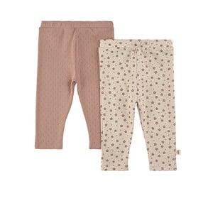 Buddy & Hope 2-Pack Desert Blossom/Pink Mauve GOTS Leggings 74/80 cm - Bottoms - 74/80 cm - Pink