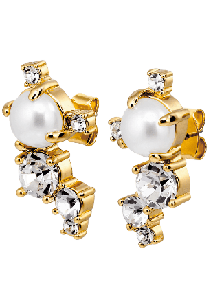 Dyrberg & Kern Curra SG Aqua Örhängen Dam Beige ONESIZE