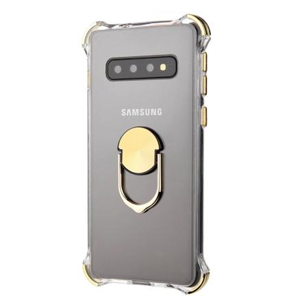 Samsung Galaxy S10 - Skal med Ringhållare Guld