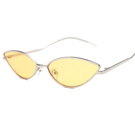 Mordely Cat Eye Metal Solglasögon Designersolglasögon SILVER-GUL