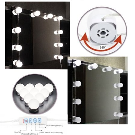 Spegel Belysning Kit