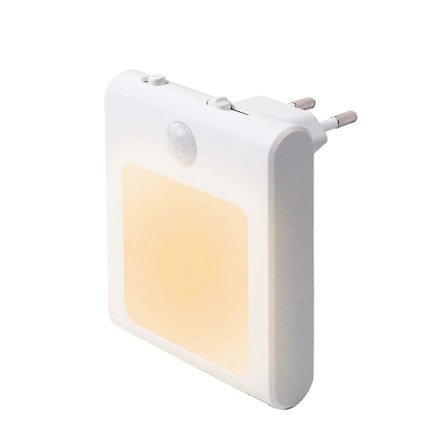 1 LED Nattlampa Uttag Med Rörelsesensor, Plug-in Ljus Steglös Ljusstyrka