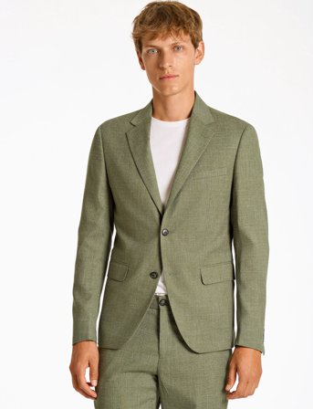 Lindbergh Structure Stretch Suit - Khaki green - 54