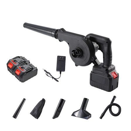 Trådløs blæser - (2 batterier 21 V, 550w, 18.000 o/min) Tilbehør inkluderet