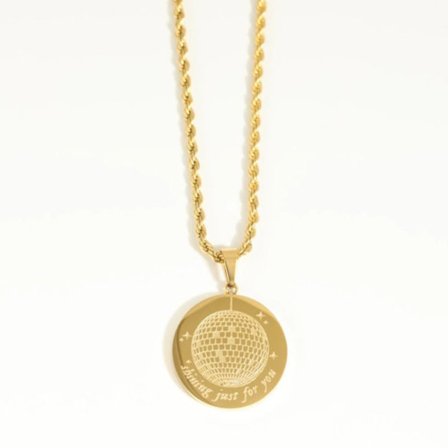 Twist Rope Chain Globe Halskæde GULD