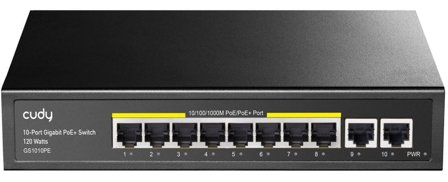 Cudy GS1010PE 8-Port Gigabit PoE+ Switch 2 Gigabit Uplink Ports 120W