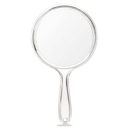 Håndspeil, Dobbeltsidig Håndholdt Speil 1X/2X Forstørrelsesspeil med Håndtak, 1-pakning (Klar) db