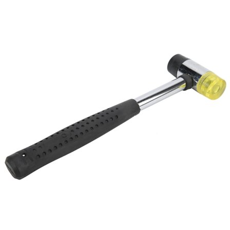 Kaksipuolinen vasara vaihtopäällä folk-sähkökitaran korjaukseen, nahkatöihin, puutöihin