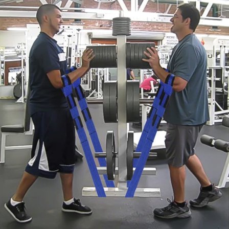 IC Flytte- og løfteremme Bevægelige bæreremme 2-personers Møbeltransportrem Bevægelig løfterem Håndteringsremme Løfteremme Op til 380 kg Blå