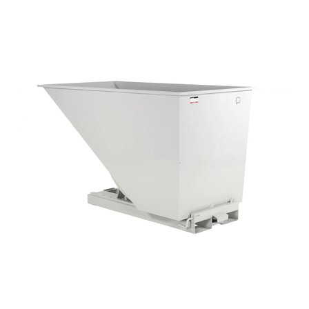 Tippcontainer, 1600 liter, vit