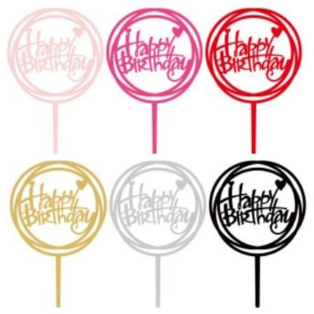 18 stk Bursdagskake Topper Gratulerer med bursdagskake Toppers 3 3