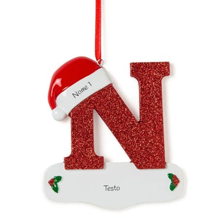 Mub- Custom DIY Name Letters A-Z Christmas Resin Pendant Decoration Trendy Christmas Tree Ornament