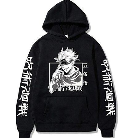 Voksne Jujutsu Kaisen Anime hettegenser Gojo Satoru Print Hettegensere Topper Genser Genser Gaver