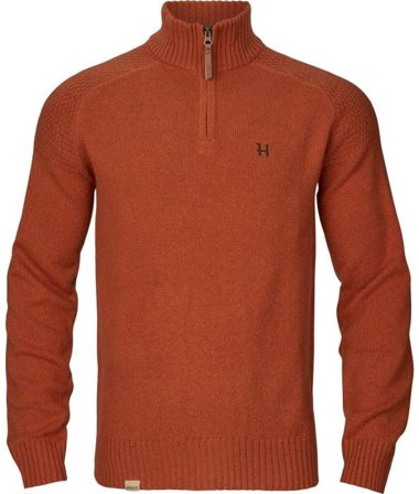 Härkila M's Vincent Merino Half Zip Pullover Bombay Brown