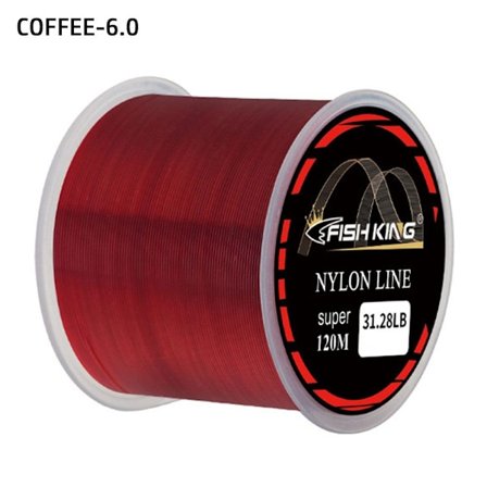 Nylon fiskelina Elastisk trådspole COFFEE-6.0 COFFEE-6.0